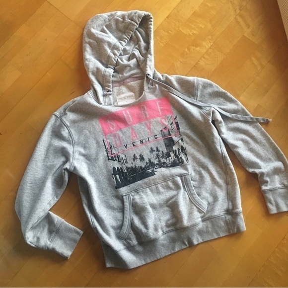Aeropostale “Surf Days Venice” Hoodie, Gray, Pink, Size L - Picture 1 of 14